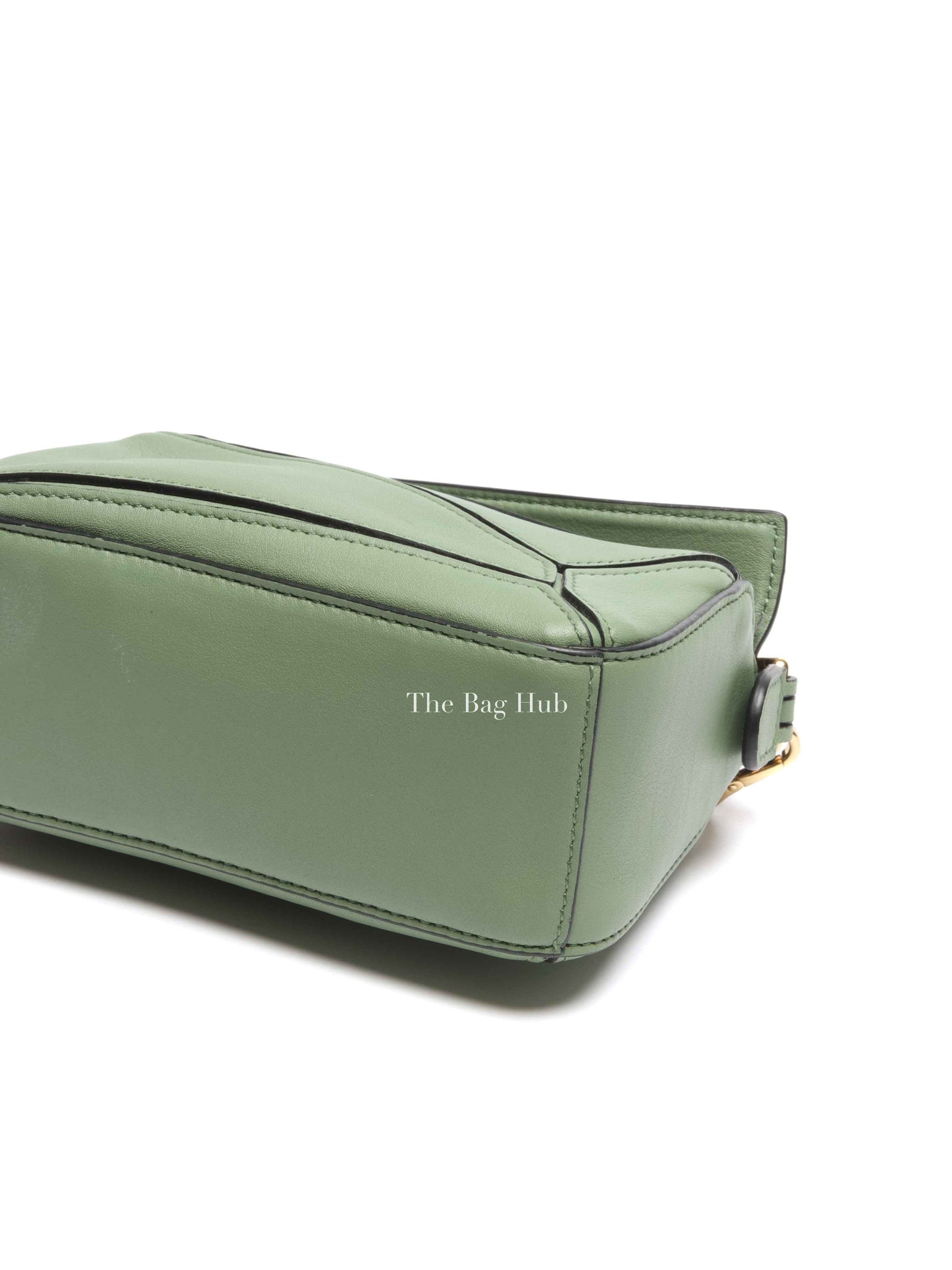 Loewe Green Leather Puzzle Nano Bag