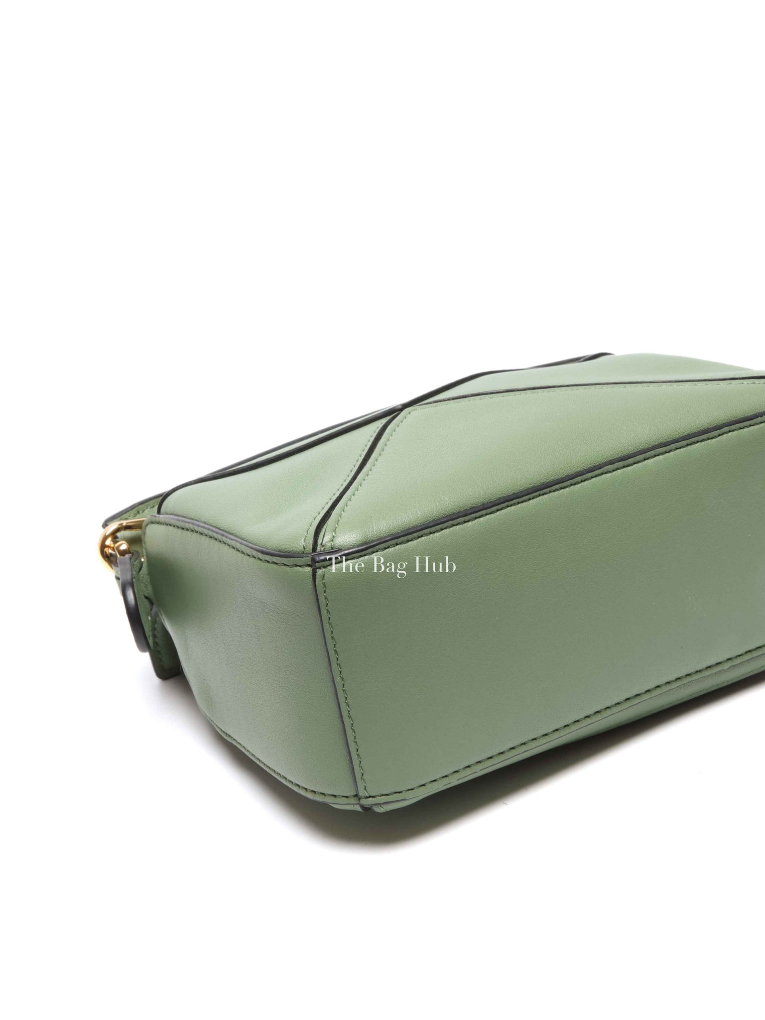 Loewe Green Leather Puzzle Nano Bag