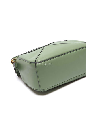 Loewe Green Leather Puzzle Nano Bag