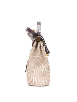 Hermes Ebene/Ecru/Beige Vache Hunter Criss Viking Herbag Zip Retourne 31 Bag