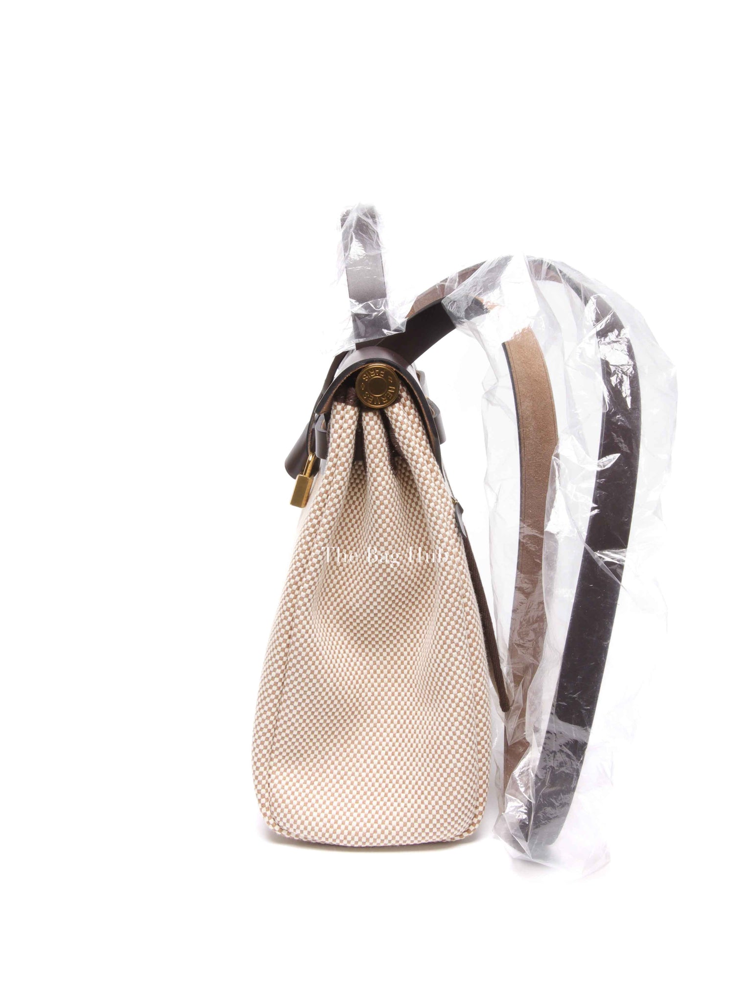 Hermes Ebene/Ecru/Beige Vache Hunter Criss Viking Herbag Zip Retourne 31 Bag