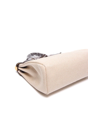 Hermes Ebene/Ecru/Beige Vache Hunter Criss Viking Herbag Zip Retourne 31 Bag