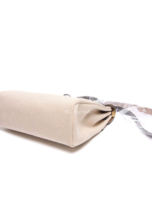 Hermes Ebene/Ecru/Beige Vache Hunter Criss Viking Herbag Zip Retourne 31 Bag