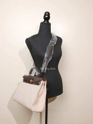 Hermes Ebene/Ecru/Beige Vache Hunter Criss Viking Herbag Zip Retourne 31 Bag