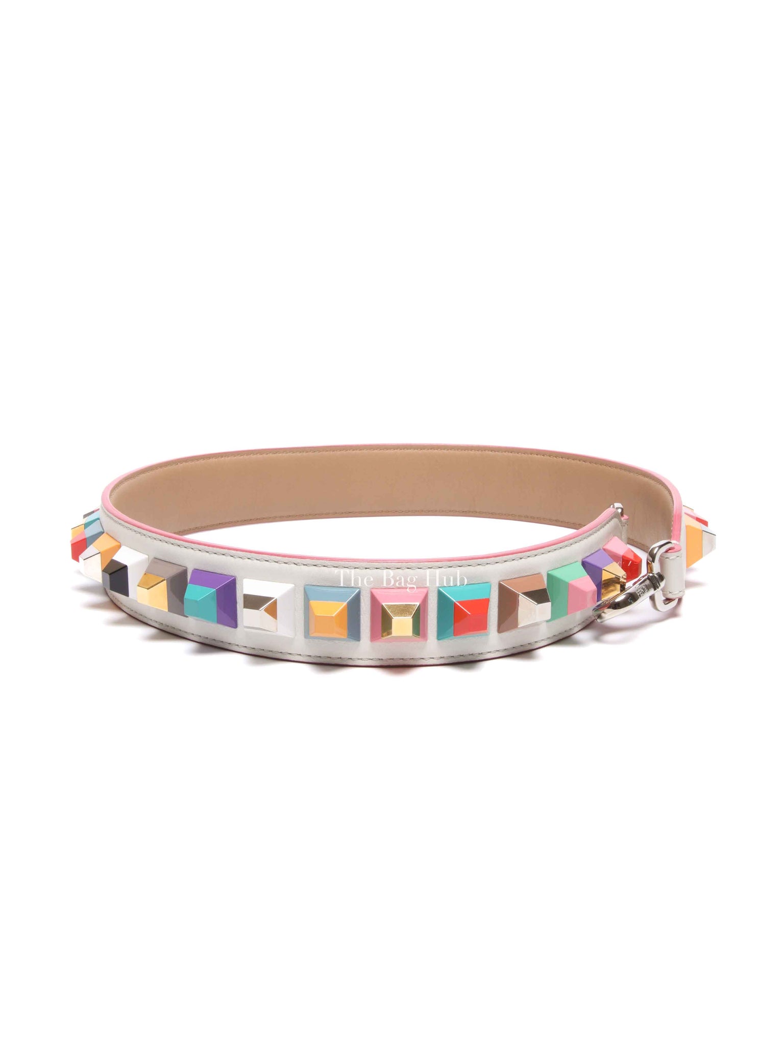 Fendi Multicolor Leather Studded Strap You Shoulder Bag Strap