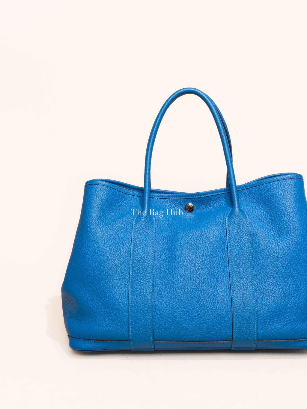 Hermes Bleu Zanzibar Negonda Leather Garden Party 36 Bag