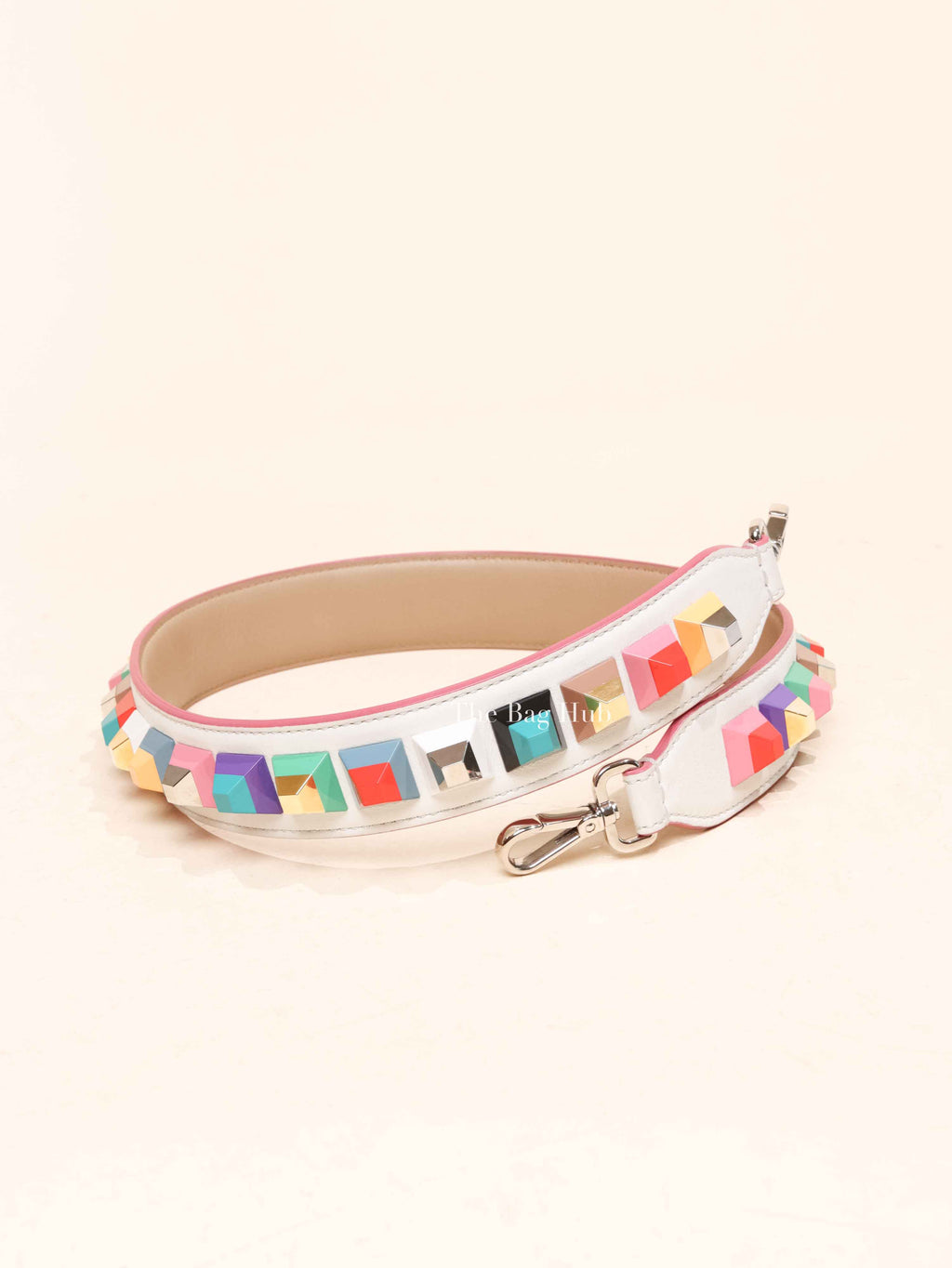 Fendi Multicolor Leather Studded Strap You Shoulder Bag Strap