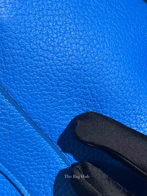 Hermes Bleu Zanzibar Negonda Leather Garden Party 36 Bag