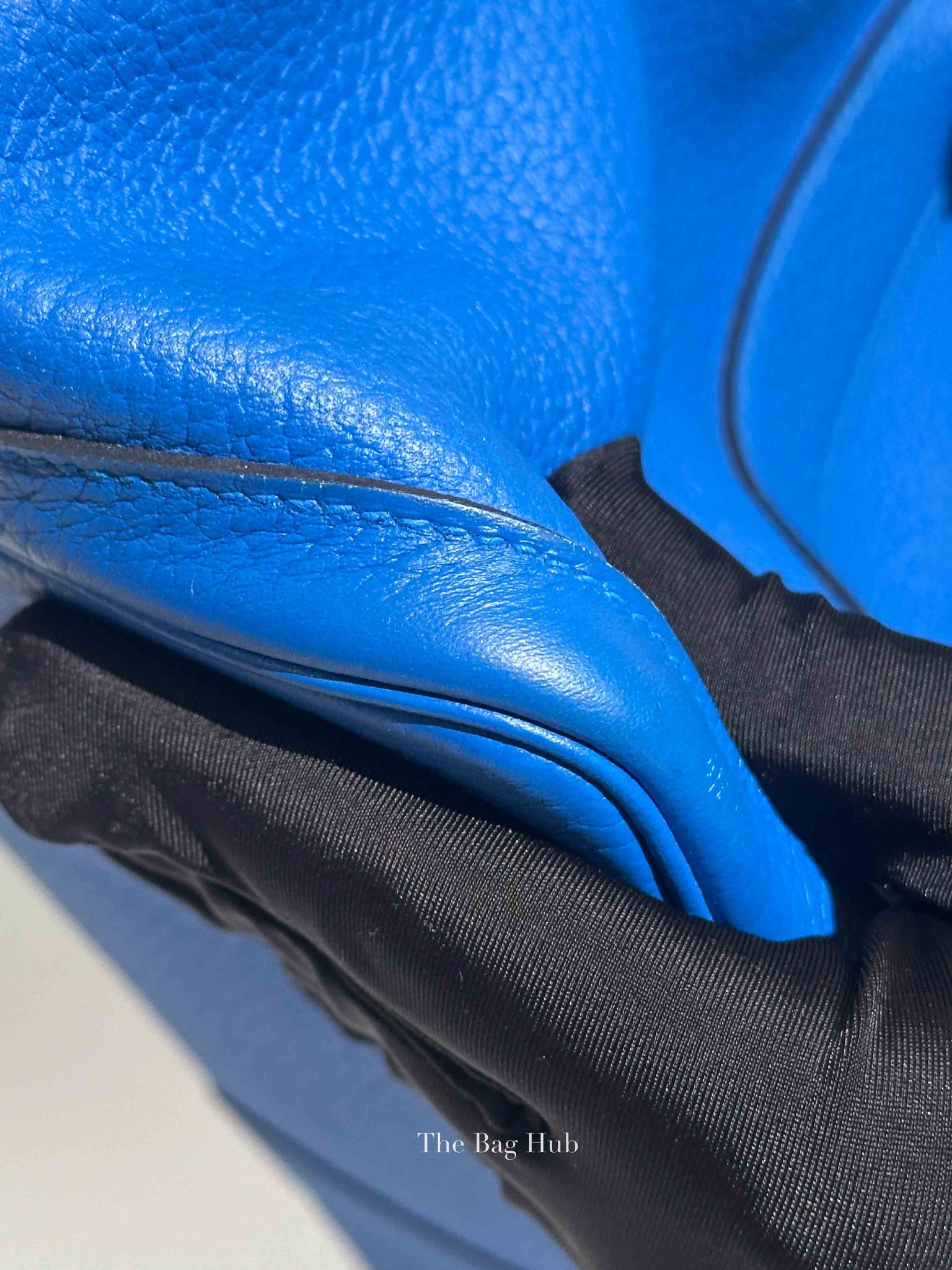 Hermes Bleu Zanzibar Negonda Leather Garden Party 36 Bag