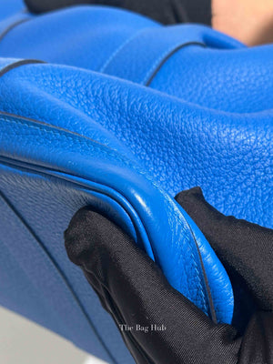 Hermes Bleu Zanzibar Negonda Leather Garden Party 36 Bag