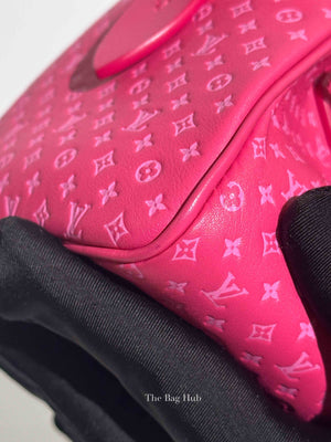 Louis Vuitton Rose Calfskin Nanogram Embossed Speedy Bandouliere 20 Bag
