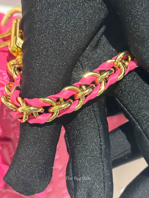 Louis Vuitton Rose Calfskin Nanogram Embossed Speedy Bandouliere 20 Bag