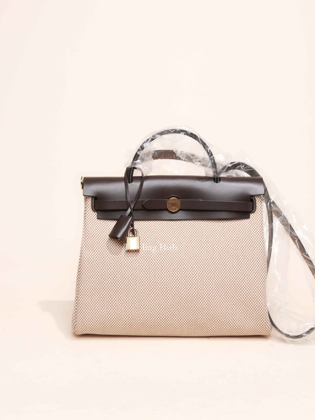 Hermes Ebene/Ecru/Beige Vache Hunter Criss Viking Herbag Zip Retourne 31 Bag