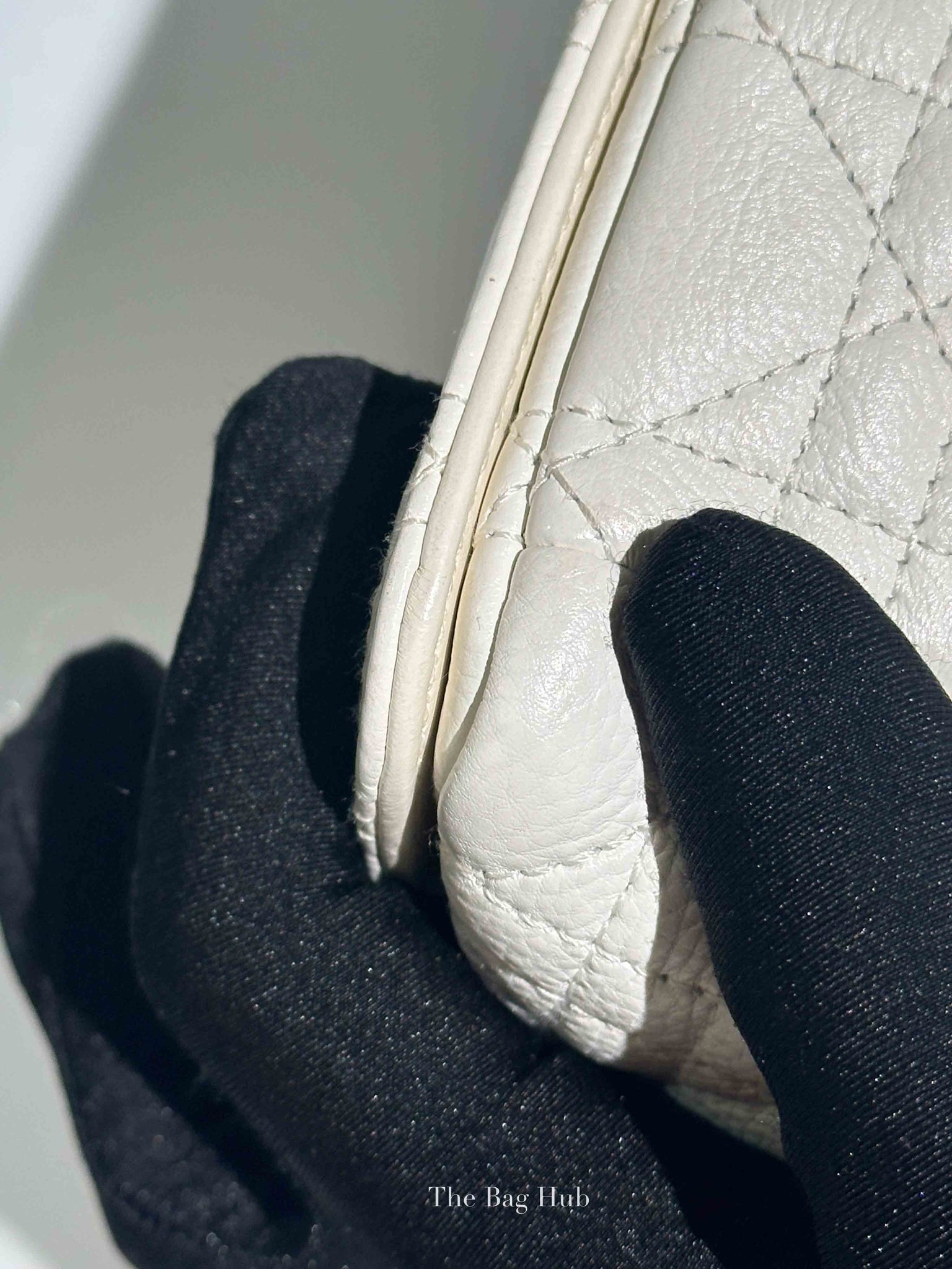 Dior Ivory Supple Cannage Calfskin Medium Caro Bag