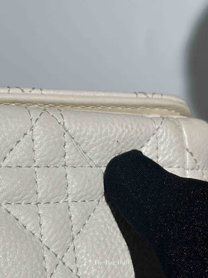 Dior Ivory Supple Cannage Calfskin Medium Caro Bag