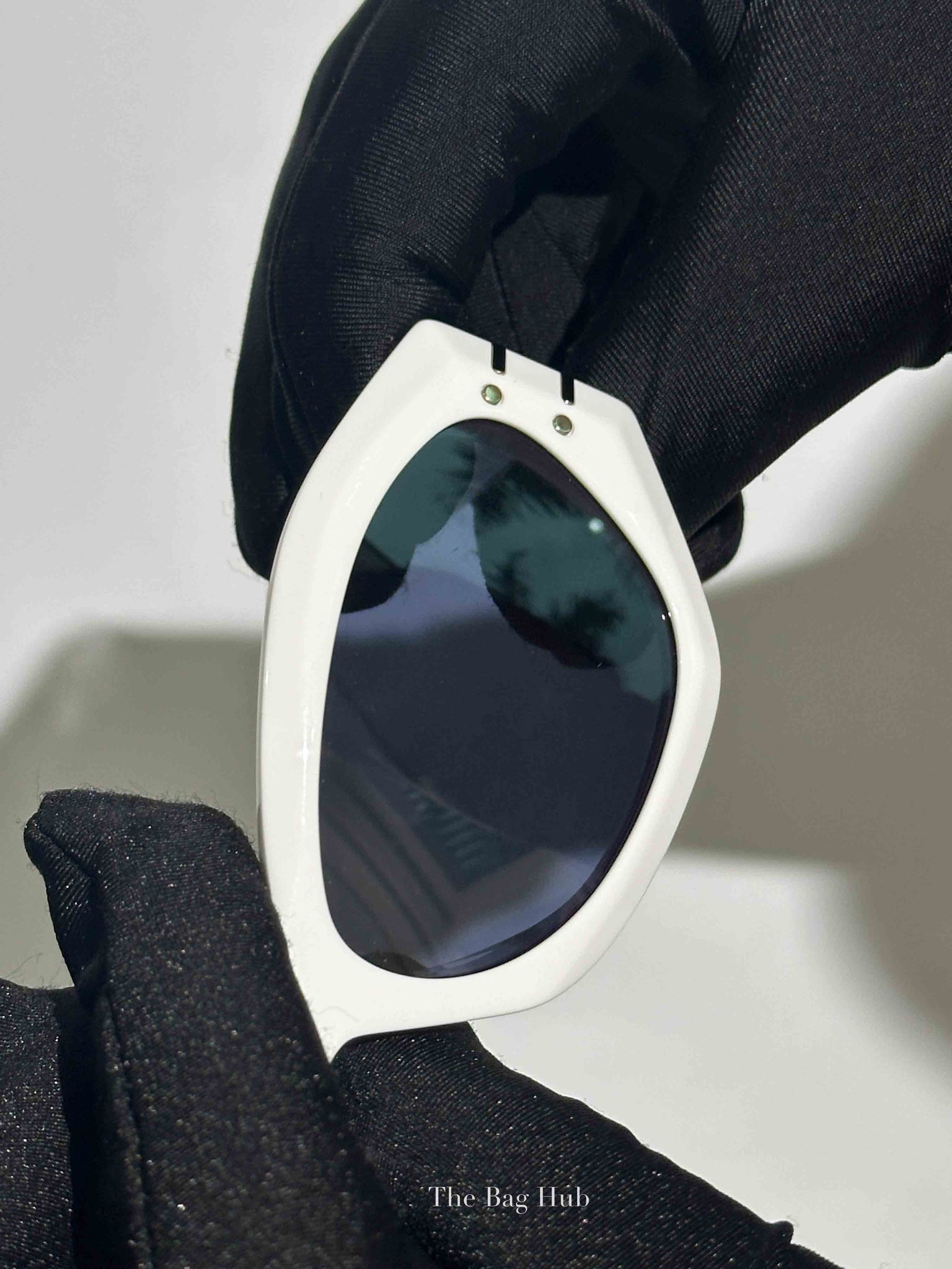 Dior White/Gold Acetate DiorSignature B1U Butterfly Sunglasses