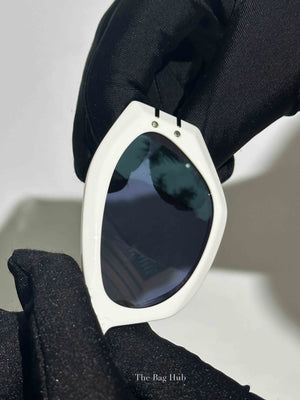 Dior White/Gold Acetate DiorSignature B1U Butterfly Sunglasses