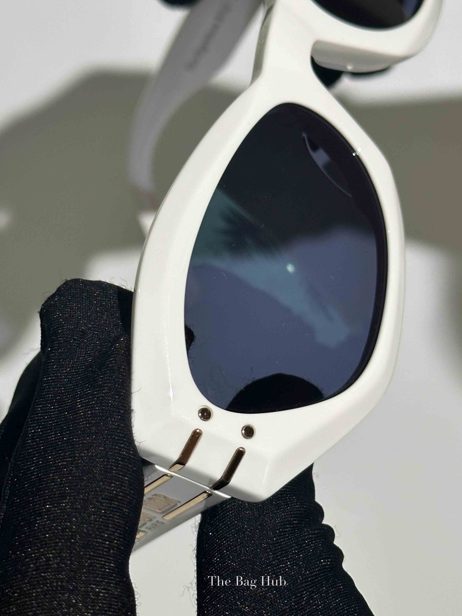 Dior White/Gold Acetate DiorSignature B1U Butterfly Sunglasses