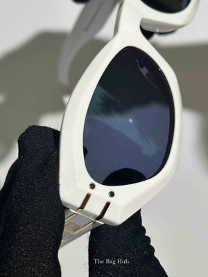 Dior White/Gold Acetate DiorSignature B1U Butterfly Sunglasses