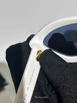 Dior White/Gold Acetate DiorSignature B1U Butterfly Sunglasses
