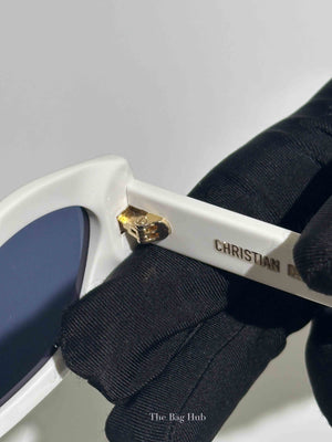 Dior White/Gold Acetate DiorSignature B1U Butterfly Sunglasses