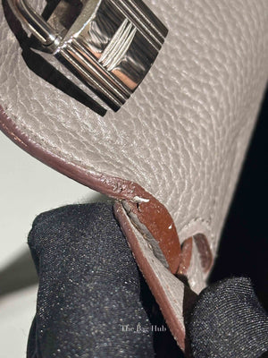 Hermes Etain Clemence Leather Kelly 35 Bag PHW