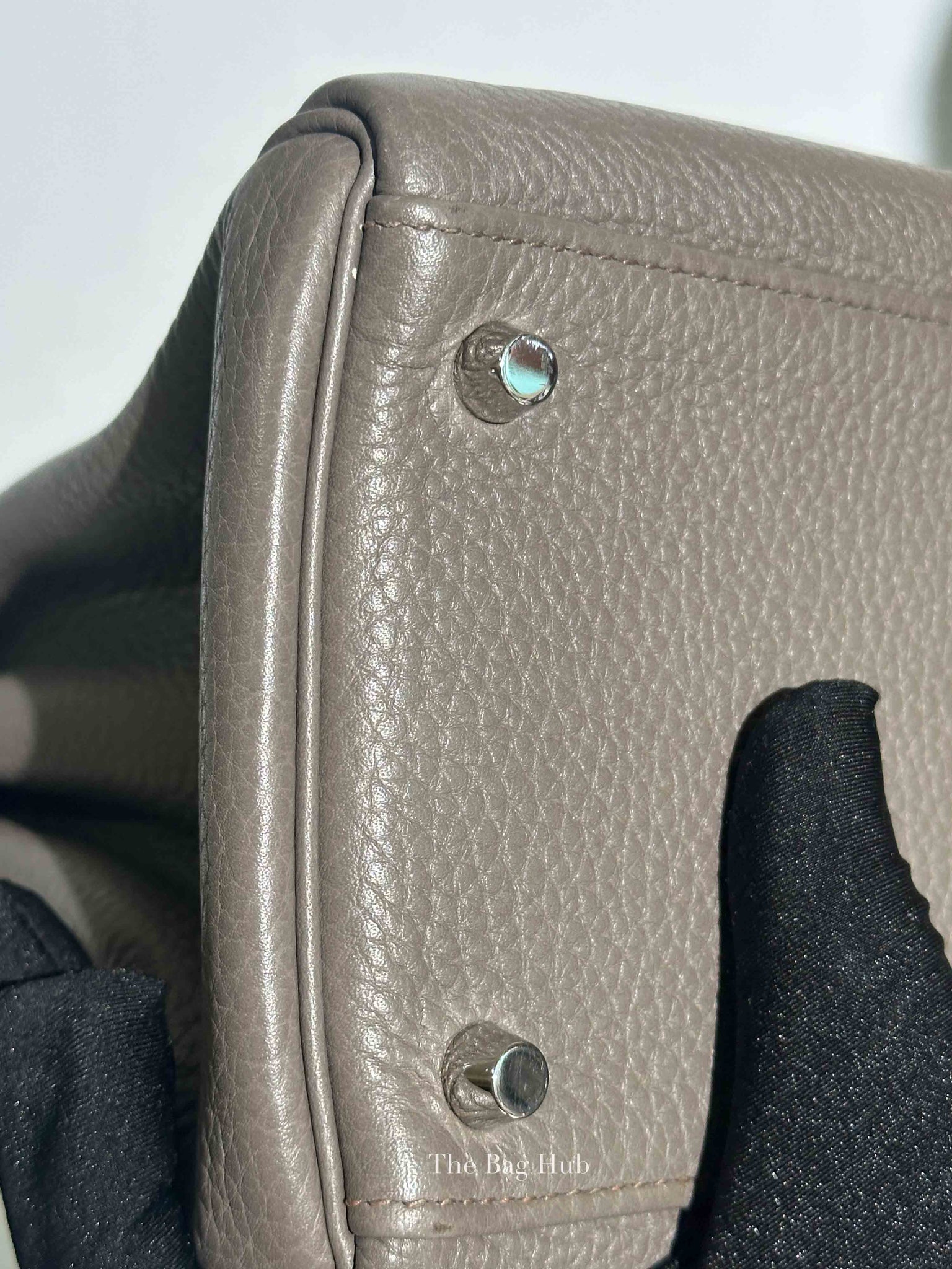 Hermes Etain Clemence Leather Kelly 35 Bag PHW