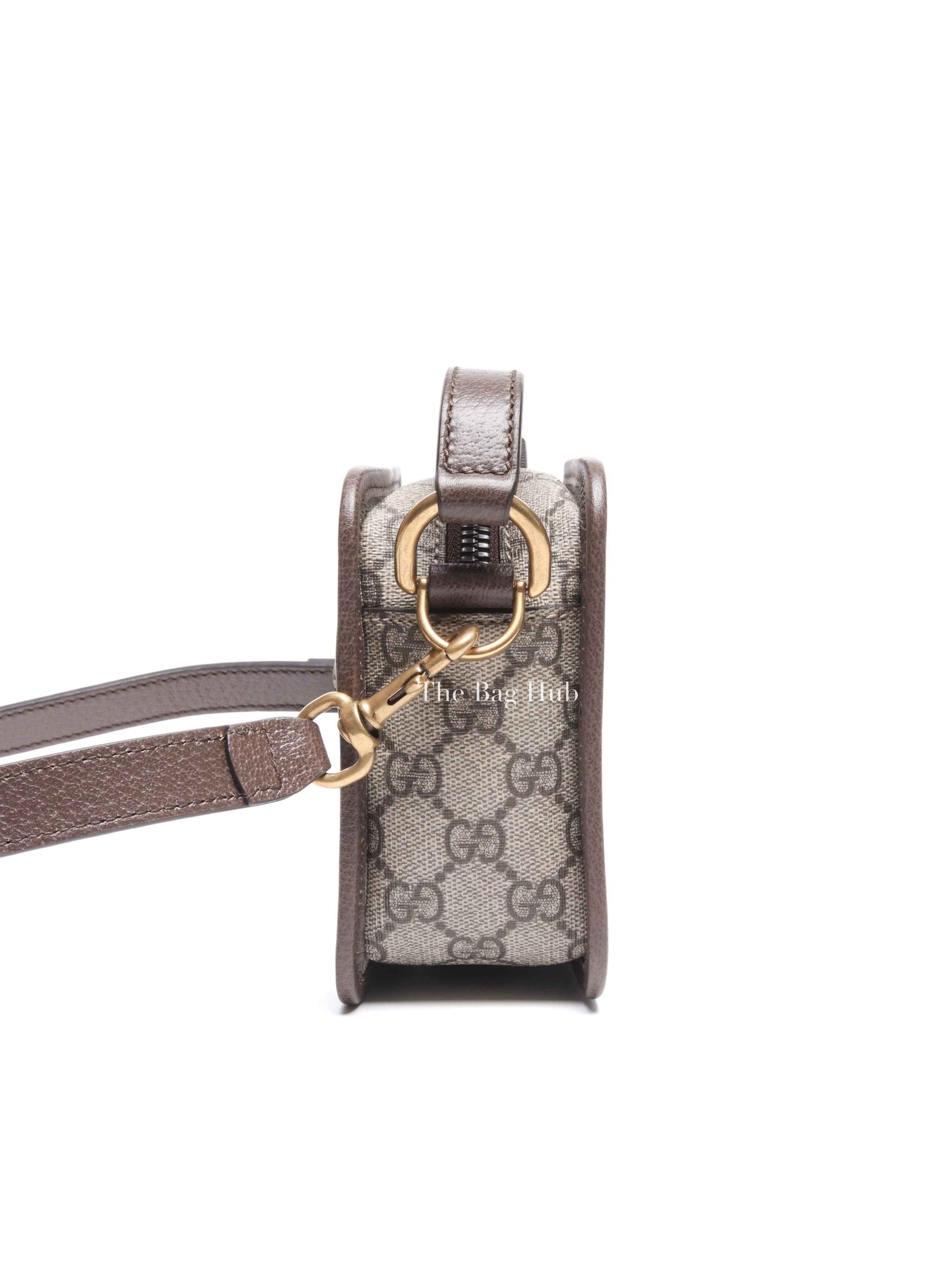 Gucci Beige GG Supreme Monogram Canvas Web Ophidia Crossbody Bag