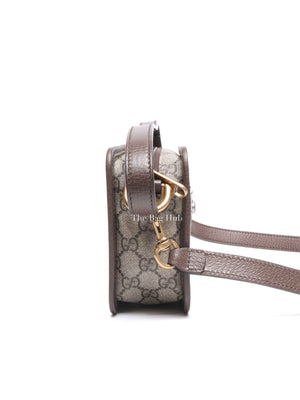 Gucci Beige GG Supreme Monogram Canvas Web Ophidia Crossbody Bag