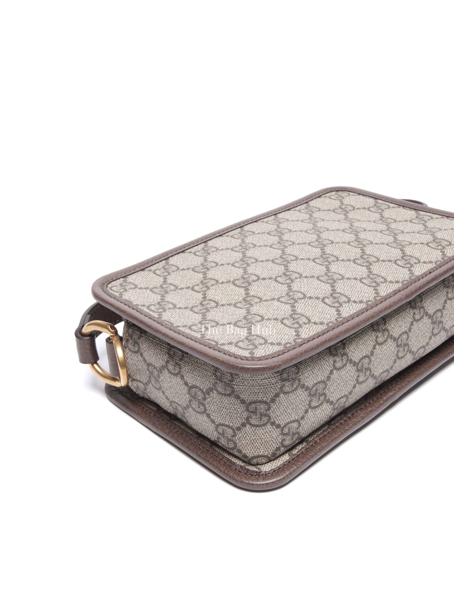 Gucci Beige GG Supreme Monogram Canvas Web Ophidia Crossbody Bag