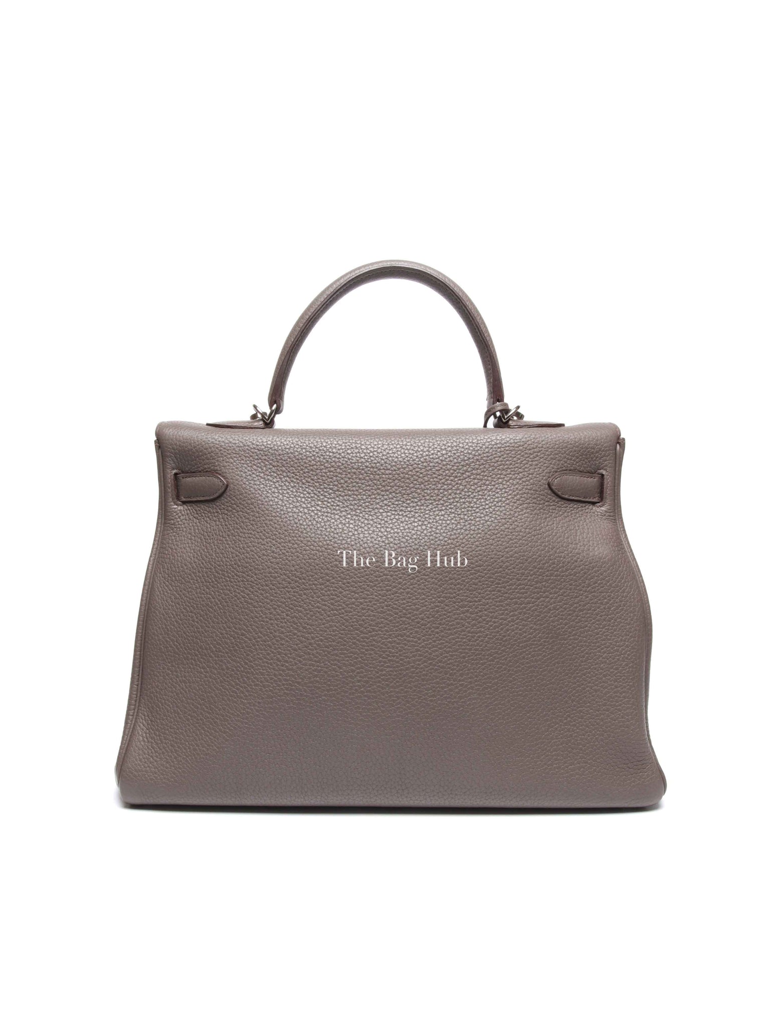 Hermes Etain Clemence Leather Kelly 35 Bag PHW