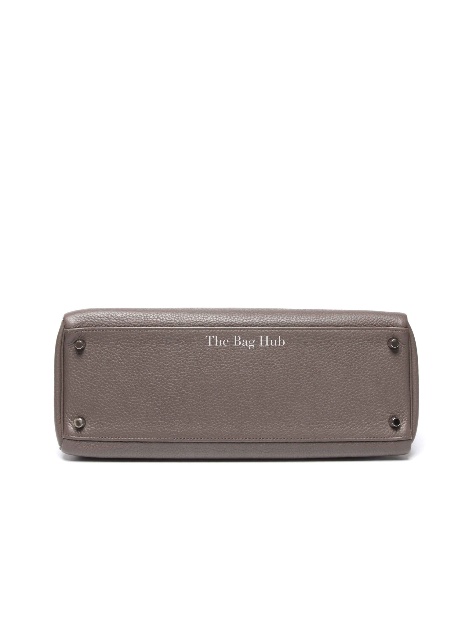 Hermes Etain Clemence Leather Kelly 35 Bag PHW