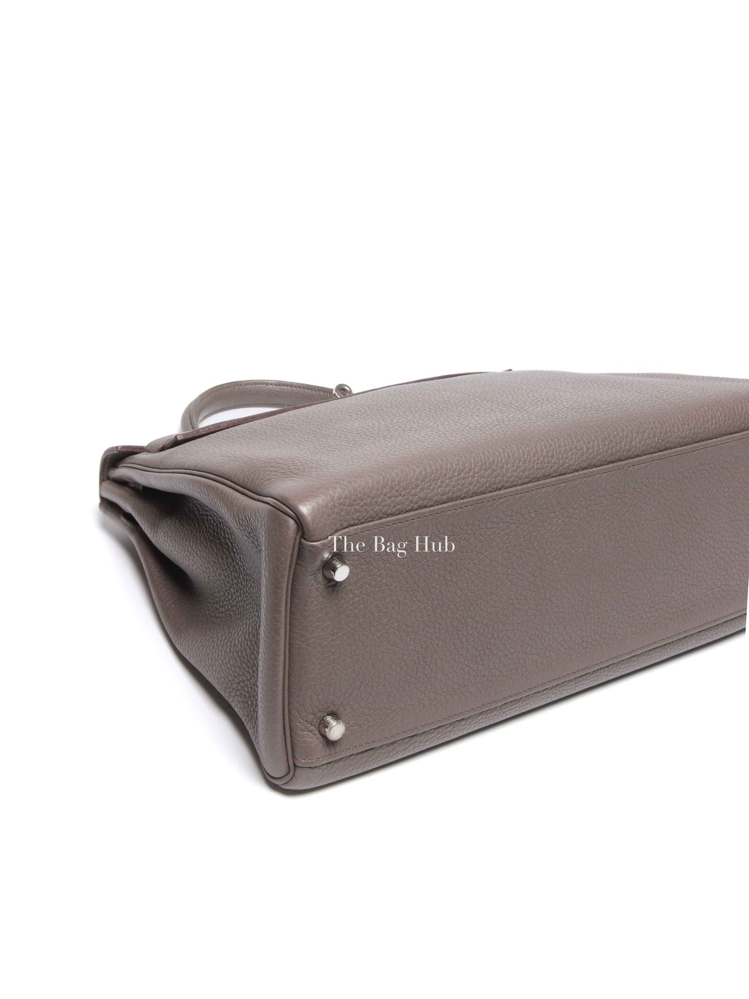Hermes Etain Clemence Leather Kelly 35 Bag PHW