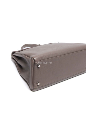 Hermes Etain Clemence Leather Kelly 35 Bag PHW