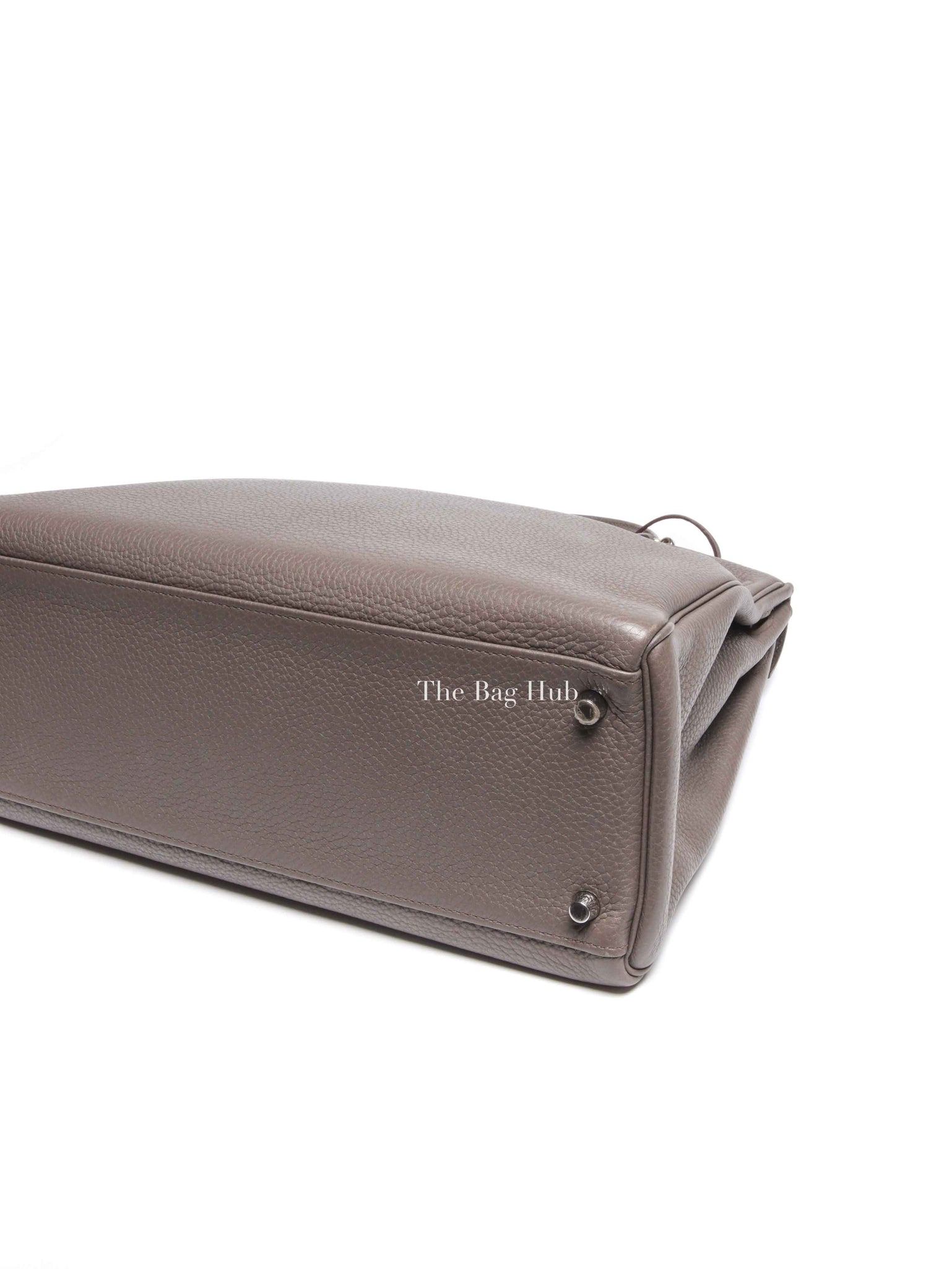 Hermes Etain Clemence Leather Kelly 35 Bag PHW