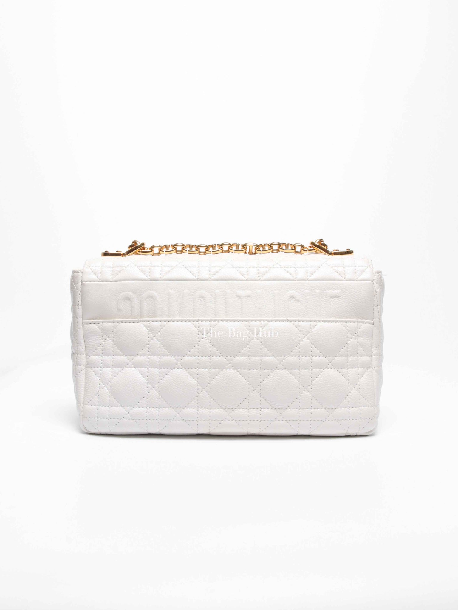 Dior Ivory Supple Cannage Calfskin Medium Caro Bag