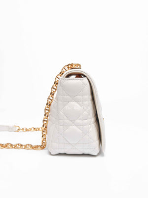 Dior Ivory Supple Cannage Calfskin Medium Caro Bag