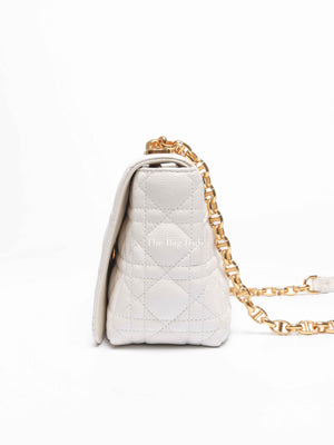 Dior Ivory Supple Cannage Calfskin Medium Caro Bag