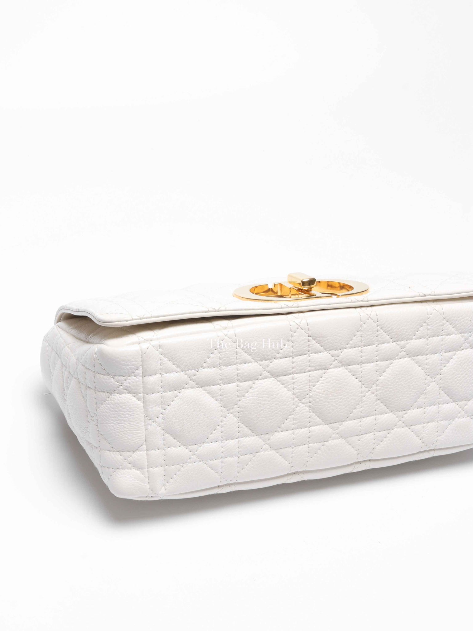 Dior Ivory Supple Cannage Calfskin Medium Caro Bag