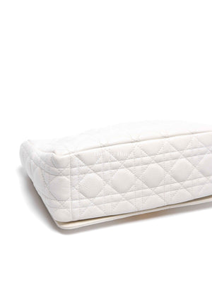 Dior Ivory Supple Cannage Calfskin Medium Caro Bag
