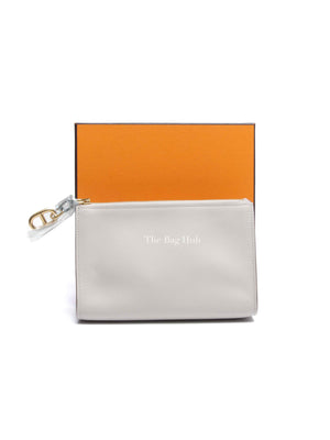Hermes Craie Leather Zipengco Pouch