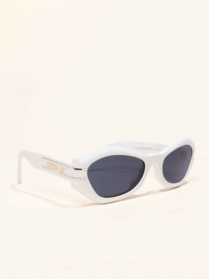 Dior White/Gold Acetate DiorSignature B1U Butterfly Sunglasses