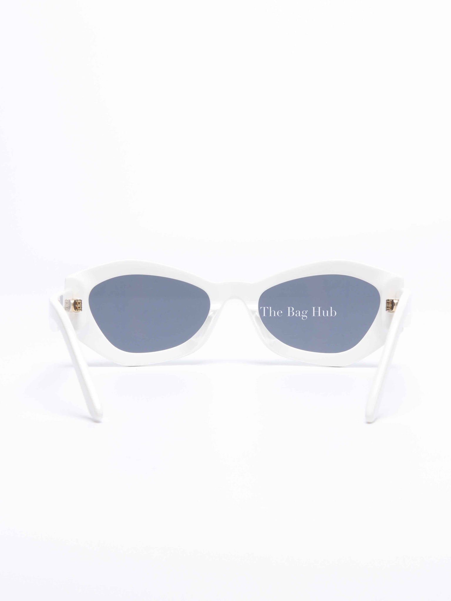 Dior White/Gold Acetate DiorSignature B1U Butterfly Sunglasses