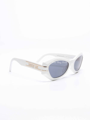 Dior White/Gold Acetate DiorSignature B1U Butterfly Sunglasses