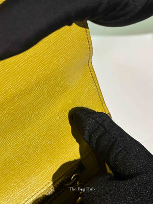 Gucci Blue/Yellow Leather Shanghai Heartbeat Top Handle Bag