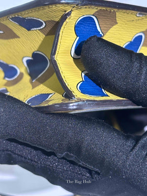 Gucci Blue/Yellow Leather Shanghai Heartbeat Top Handle Bag