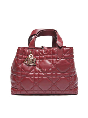 Dior Bordeaux Macrocannage Calfskin Medium Toujours Bag