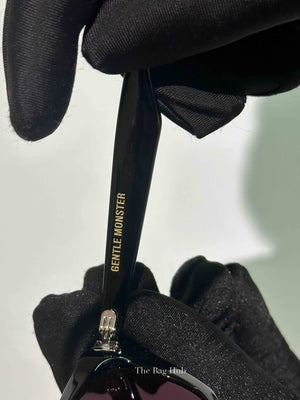 Gentle Monster Black Acetate Crella-01 Sunglasses