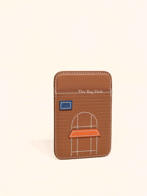 Hermes Gold/Blue/Orange Swift Faubourg MagSafe Card Holder