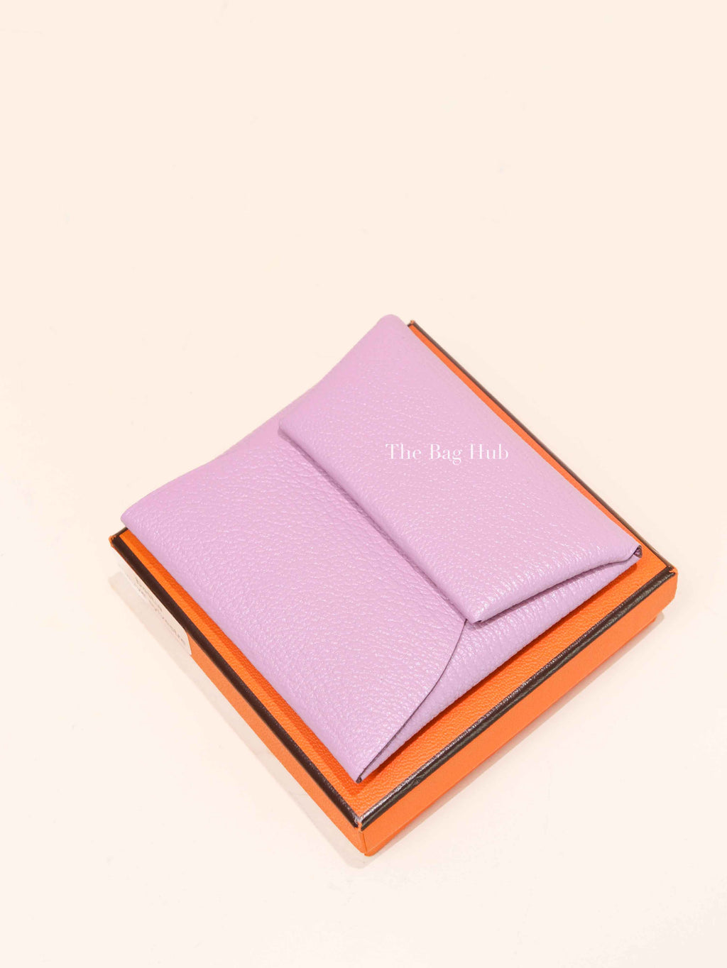 Hermes Mauve Sylvestre Leather Bastia Coin Purse